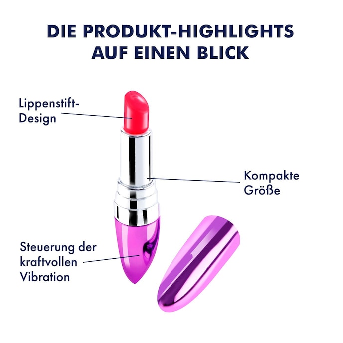 Minivibrator Vibrator in Lippenstiftdesign neon-pink Minivibrator Vibrator in Lippenstiftdesign neon-pink