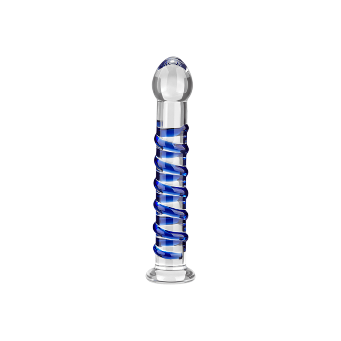 gode-en-verre-à-structure-spirale-19-cm-Bleu-Transparent-3