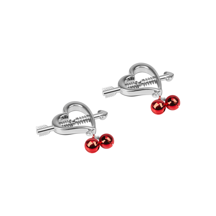 hartvormige-tepelklemmen-Rood-Zilver-3