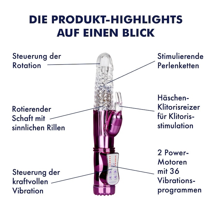 Perlenvibrator Rotierender Perlenvibrator, 23 cm violett online kaufen Perlenvibrator Rotierender Perlenvibrator, 23 cm violett online kaufen