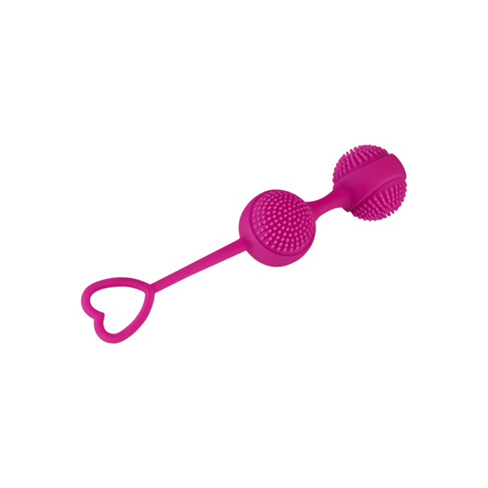 boules-damour-en-silicone-avec-picots-3-cm-Rose néon-3