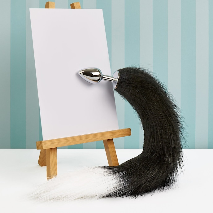 plug-anal-avec-queue-de-renard-48-cm-Argent-Blanc-Noir-2