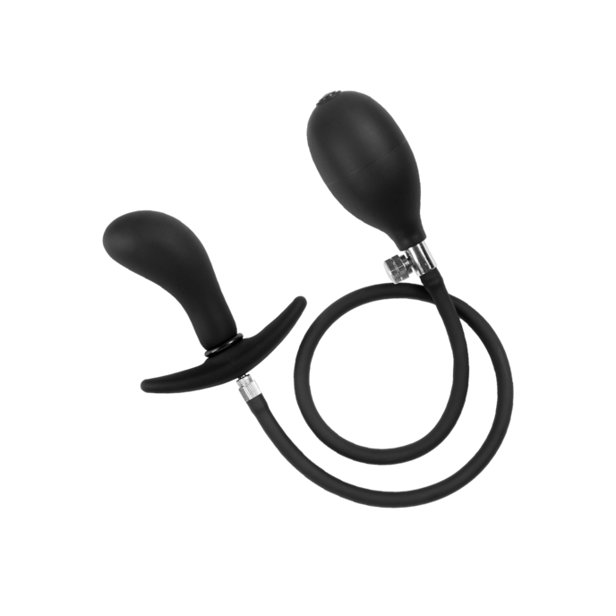latex-play---inflatable-curved-anal-plug-with-pump-8-cm-Noir-1