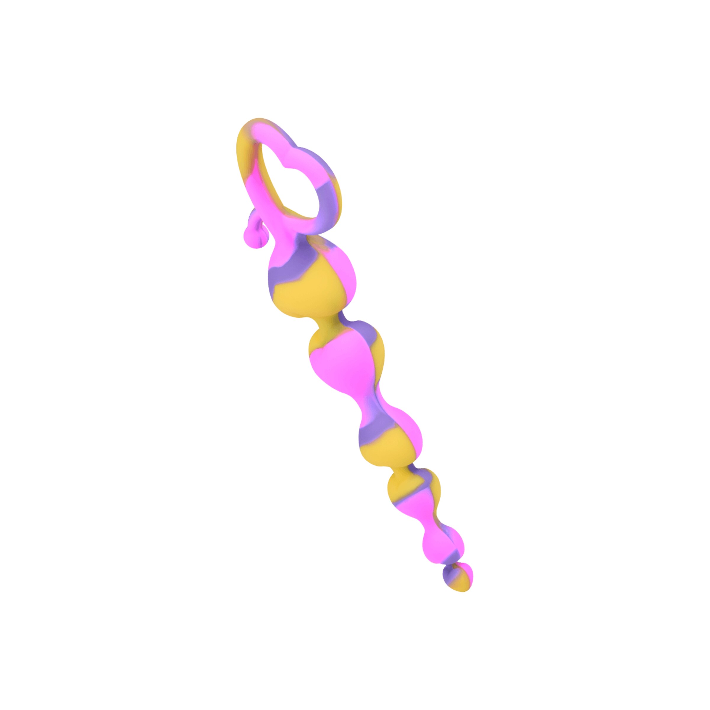 hartvormige-anale-ketting-van-siliconen-18-cm-Geel-Paars-Pink-1