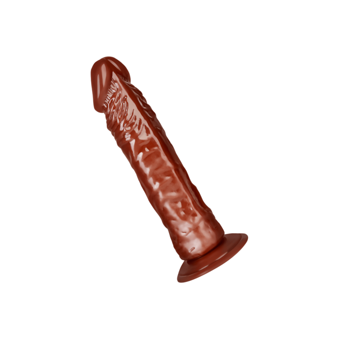 gode-naturel-avec-veines-et-ventouse-22-cm-Naturel foncé-1