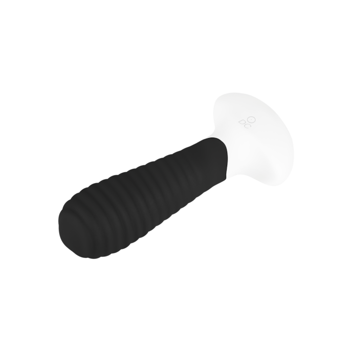 vibromasseur-anal-rainuré-12-cm-Blanc-Noir-7