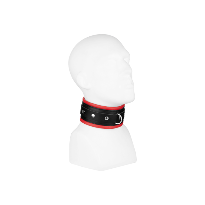 collier-rembourré-s/m-Noir-Rouge-1