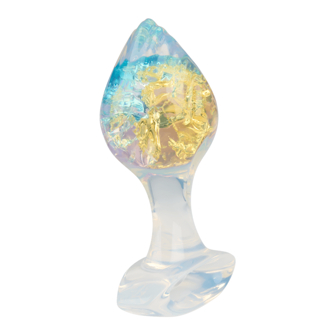 schimmernder-analplug-aus-silikon;-9-5-cm-Bunt-Transparent-5