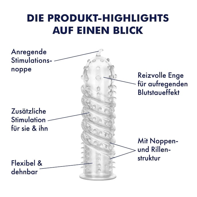 Penishlle mit Rippen- und Noppenstruktur, 15,5 cm transparent online kaufen Penishlle mit Rippen- und Noppenstruktur, 15,5 cm transparent online kaufen