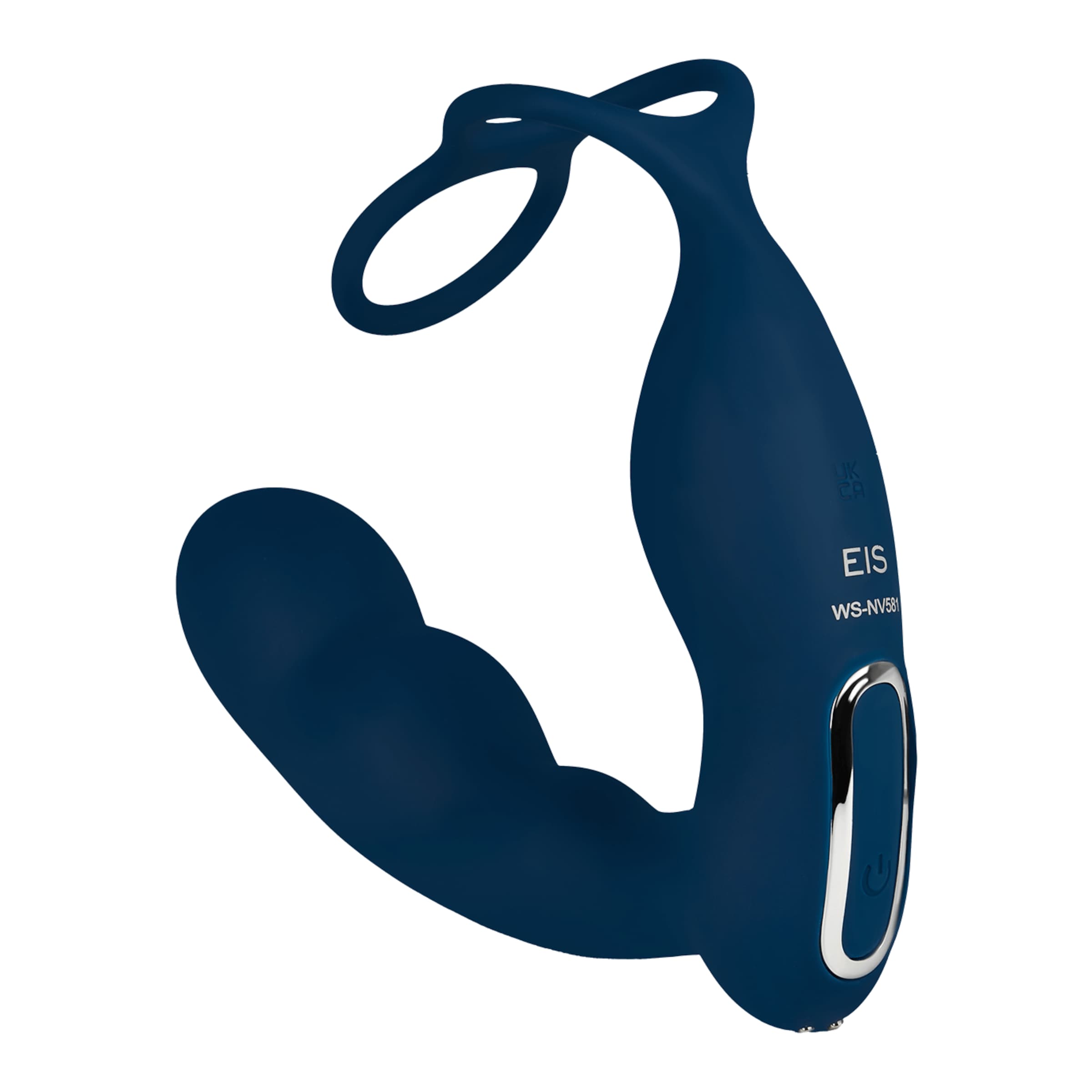Analvibrator Prostata-Vibrator mit integriertem Penis- und Hodenring, 18 cm  dunkelblau  online kaufen