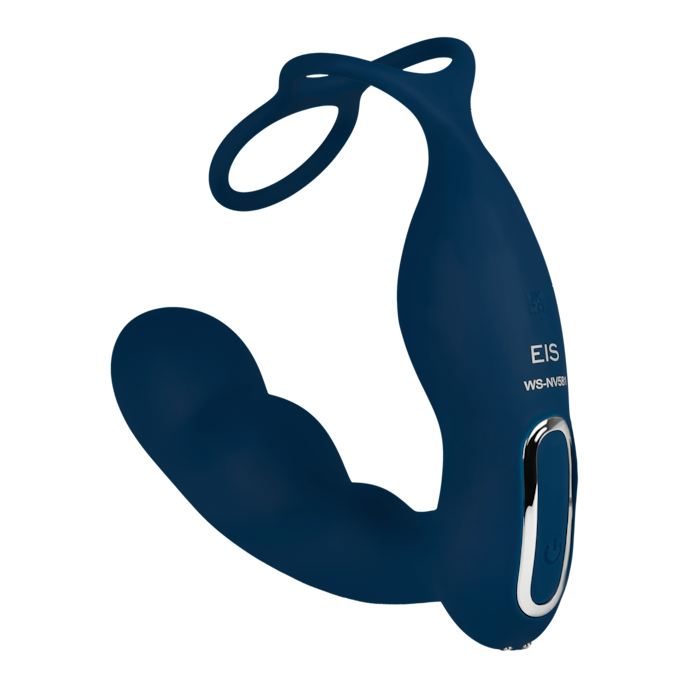 Analvibrator Prostata-Vibrator mit integriertem Penis- und Hodenring, 18 cm dunkelblau online kaufen Analvibrator Prostata-Vibrator mit integriertem Penis- und Hodenring, 18 cm dunkelblau online kaufen