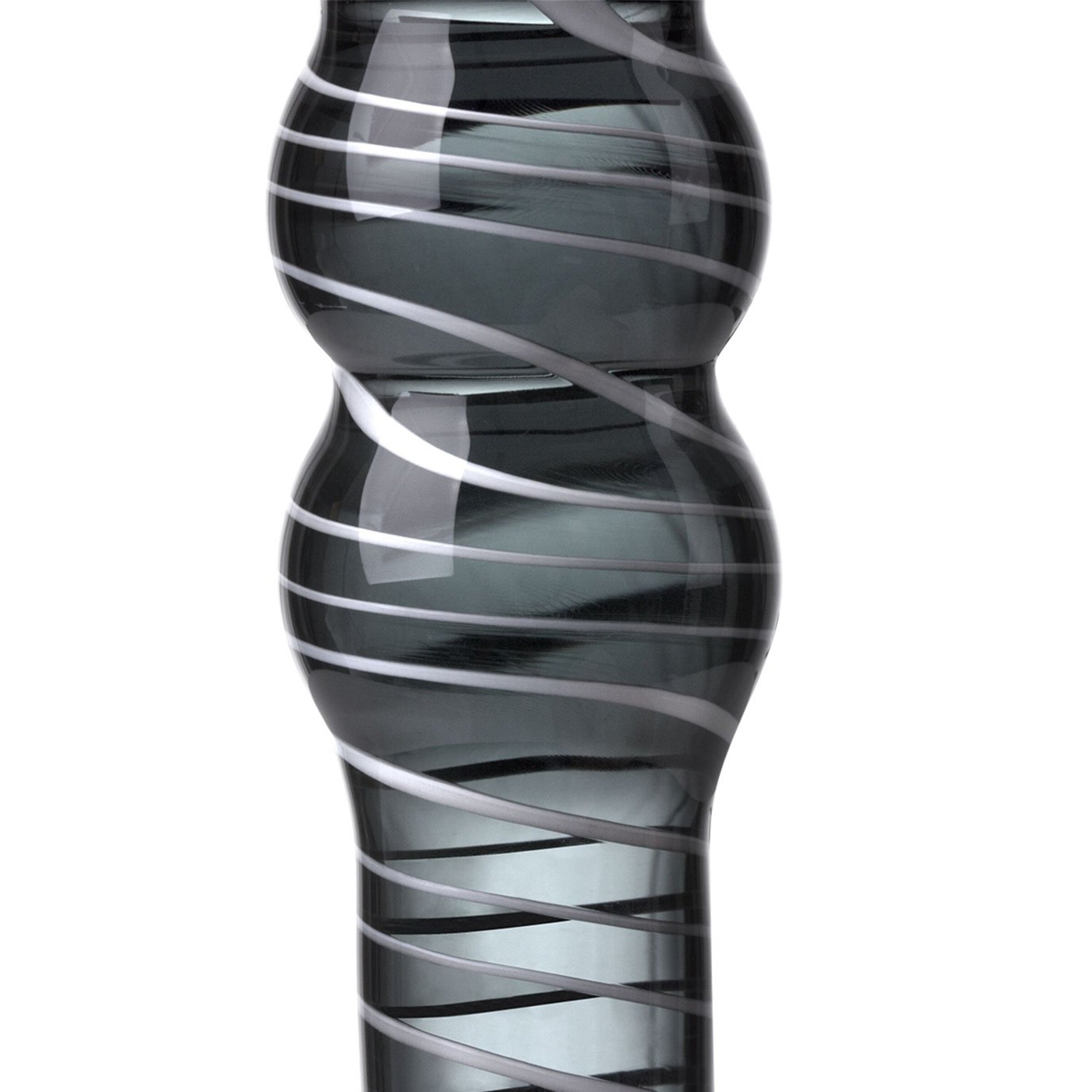 gode-en-verre-avec-structure-en-boule-21-5-cm-Blanc-Noir-3