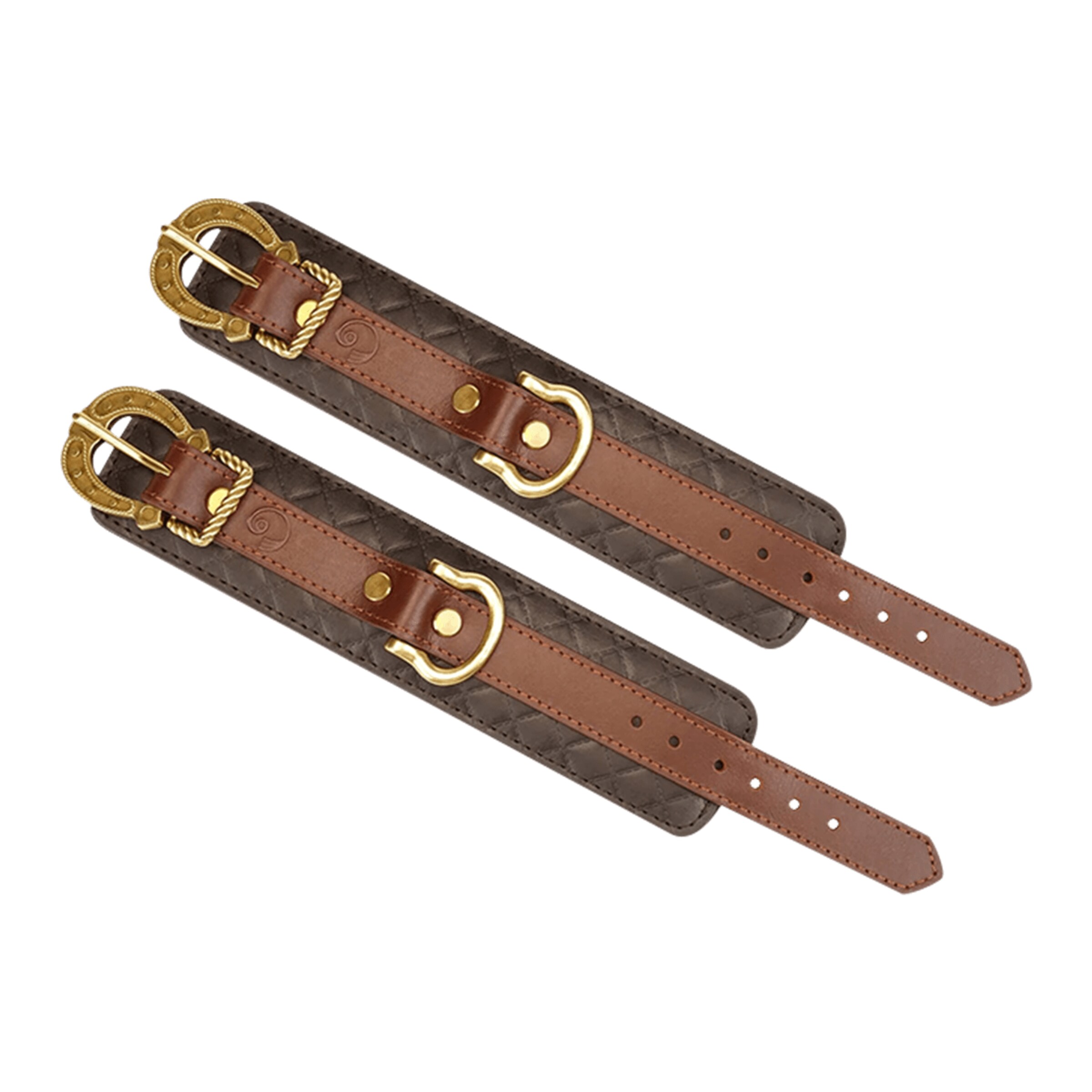 handfesseln-aus-reitleder-Braun-Gold-Schwarz-3