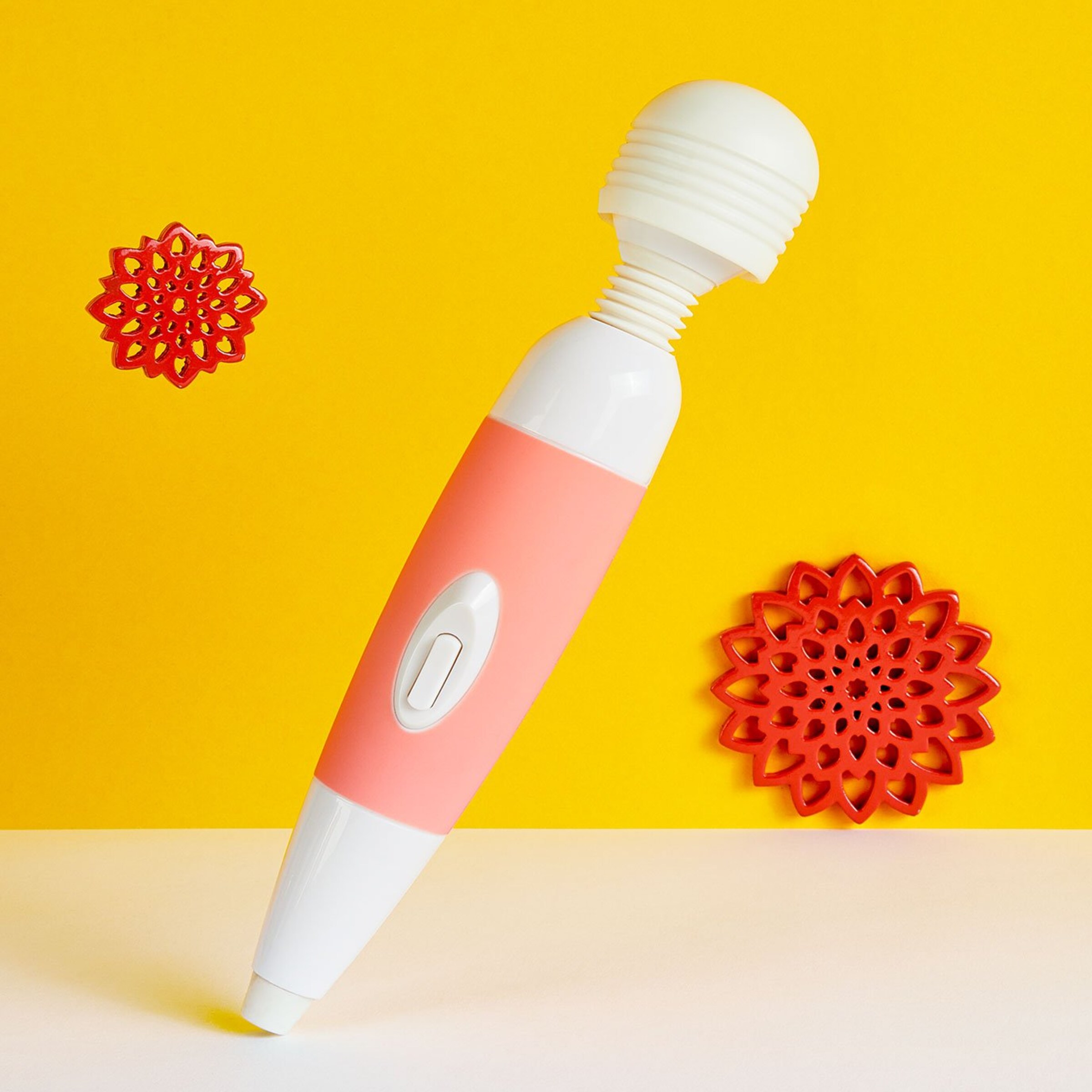 oplaadbare-siliconen-massager-24-5-cm-Oranje-Wit-2