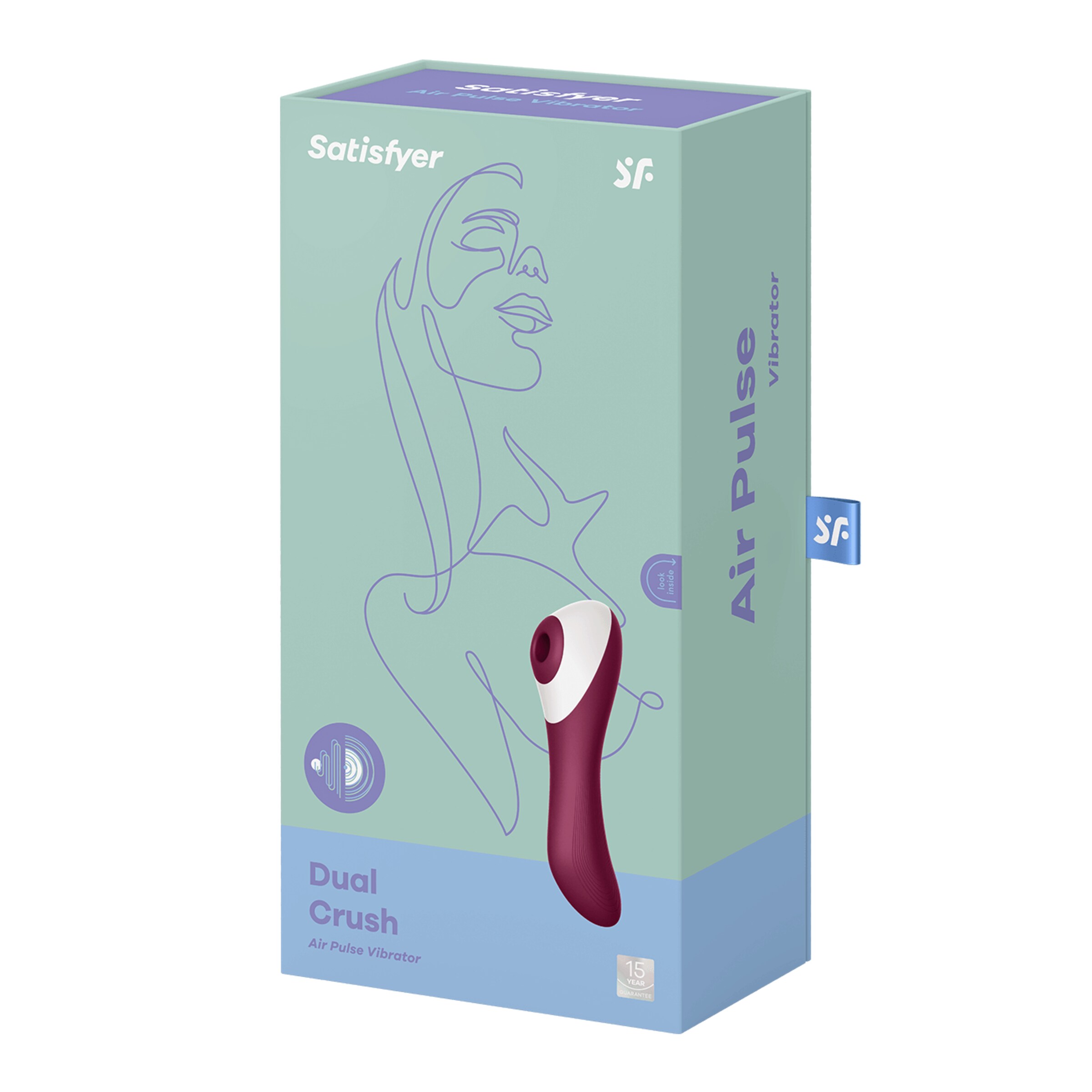 satisfyer-dual-crush-vibromasseur-2-en-1-+-jouet-à-ondes-de-pression-Bordeaux-2