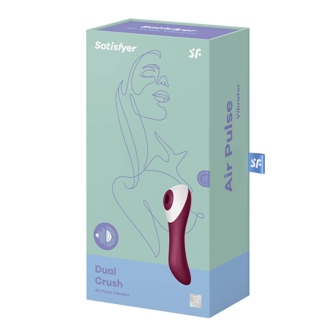satisfyer-dual-crush-vibromasseur-2-en-1-+-jouet-à-ondes-de-pression-Bordeaux-2