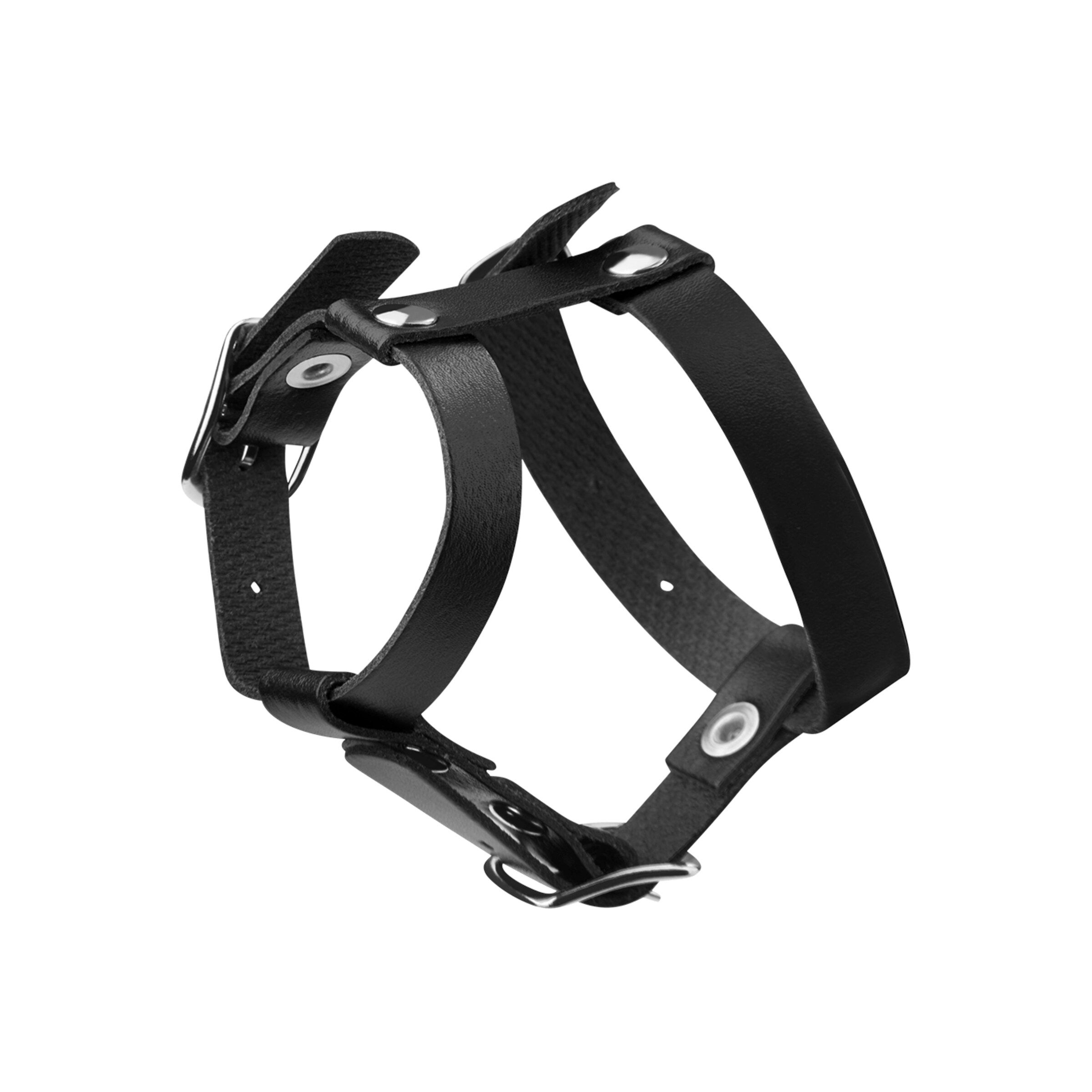 ceinture-pour-pénis-et-testicules-en-cuir-lisse-Noir-2