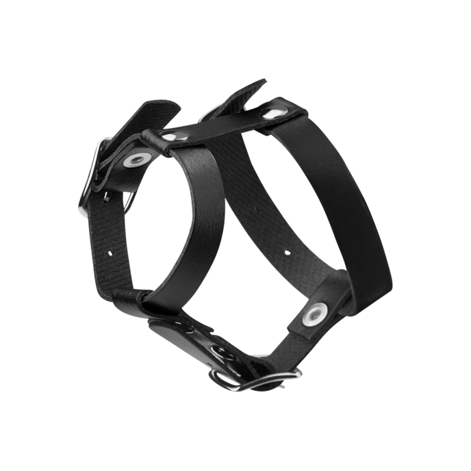 ceinture-pour-pénis-et-testicules-en-cuir-lisse-Noir-2