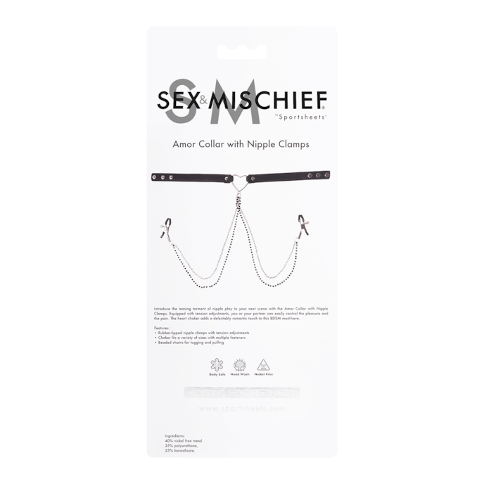 sex-&-mischief---amor-collar-with-nipple-clamps-Noir-2