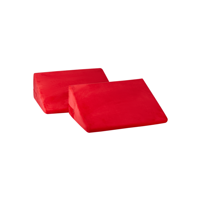 coussin-à-coin-en-velours-2-pièces-Rouge-1