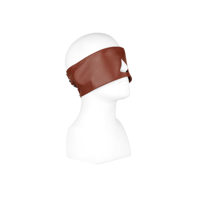 ondoorzichtig-leren-masker-met-veters-Braun-1