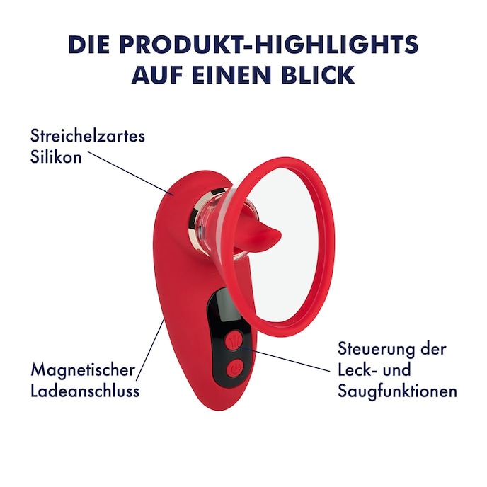 Auflegevibrator Leck-Vibrator mit Saugfunktion, 12,5 cm rot online kaufen Auflegevibrator Leck-Vibrator mit Saugfunktion, 12,5 cm rot online kaufen