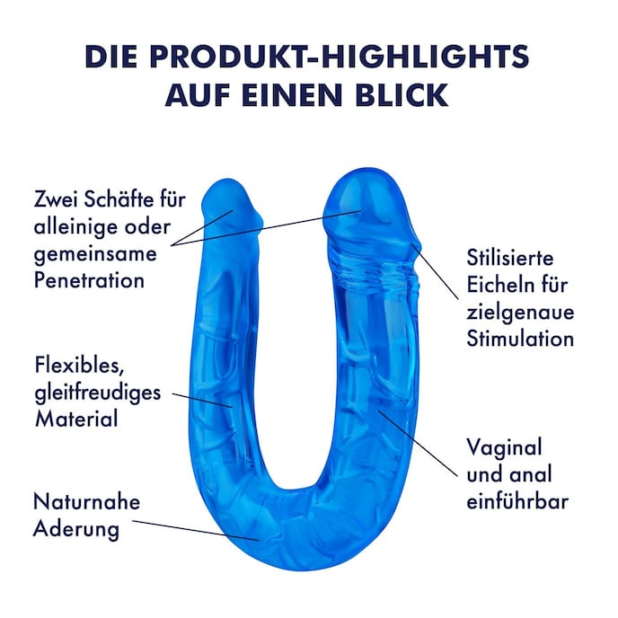 U-frmiger Doppeldildo, 29 cm blau online kaufen U-frmiger Doppeldildo, 29 cm blau online kaufen