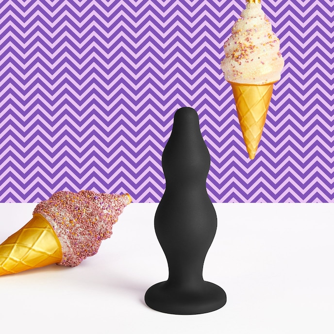 plug-anal-en-silicone-avec-structure-boule-11-1-cm-Noir-2