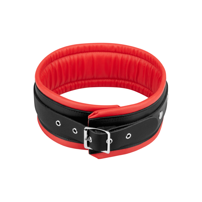 gewatteerde-halsband-m/l-Rood-Zwart-4