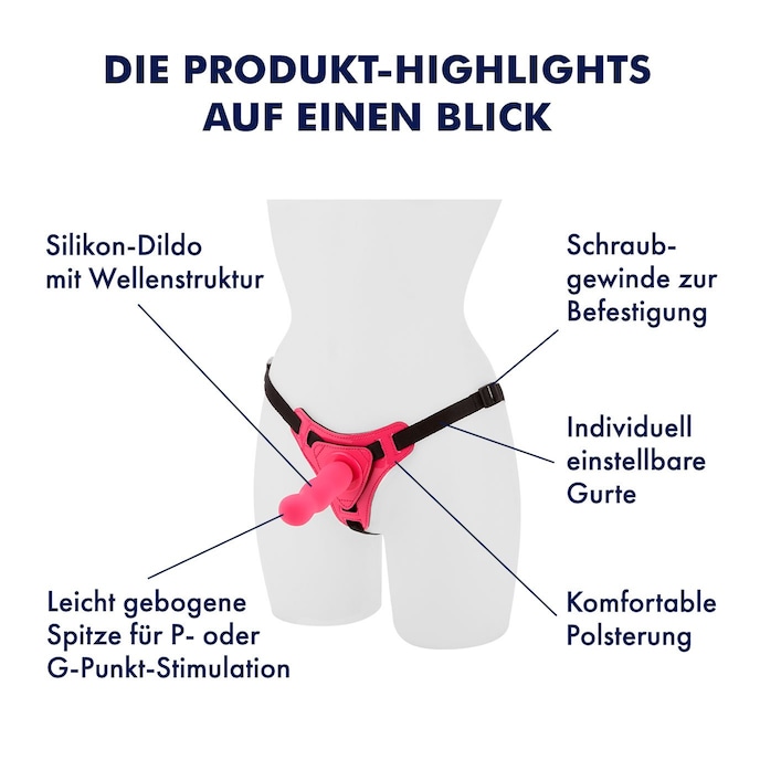 Strap-On mit Schraubgewinde aus Silikon, 12,7 cm pink online kaufen Strap-On mit Schraubgewinde aus Silikon, 12,7 cm pink online kaufen