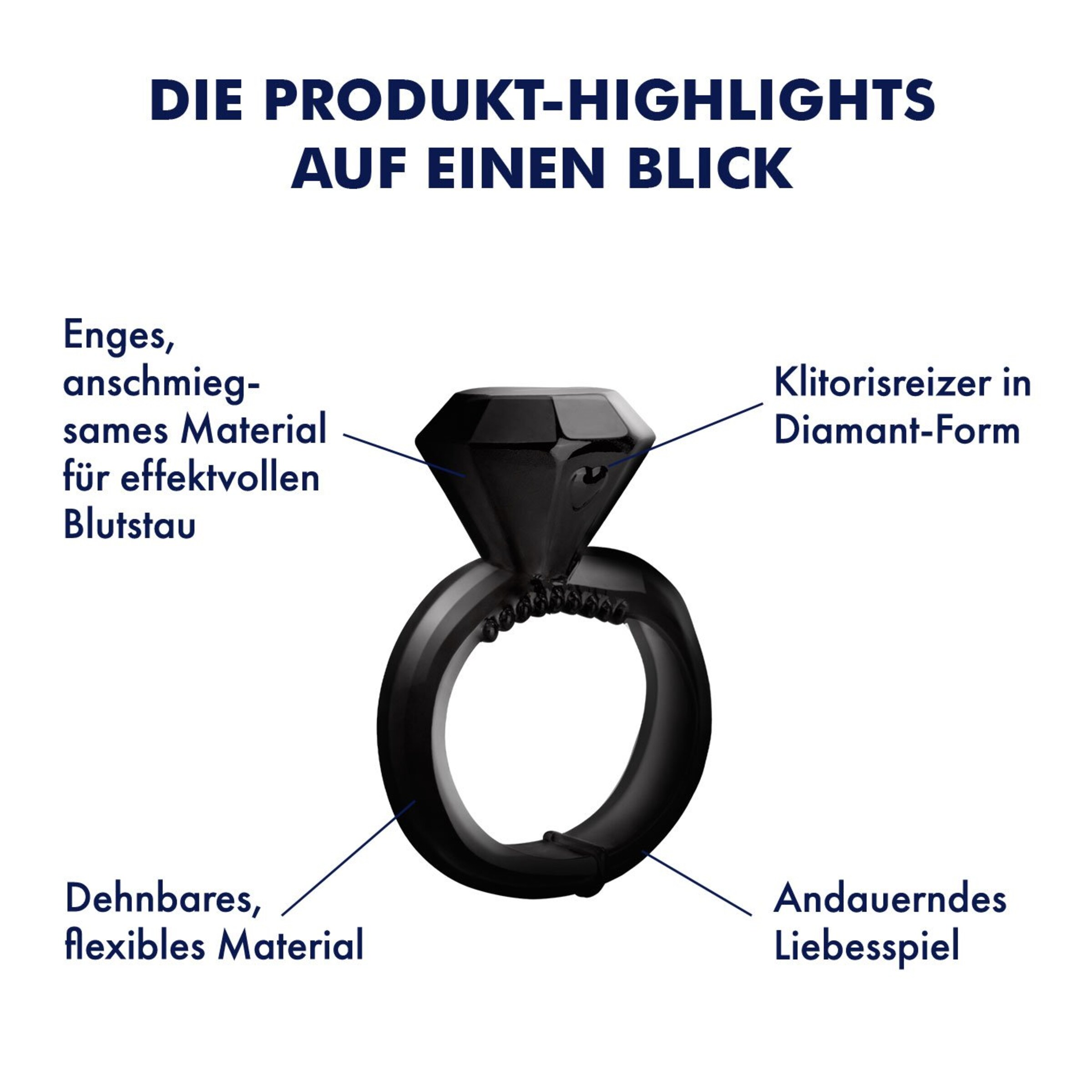penisring diamant Diamond Penisring - grau main image 1