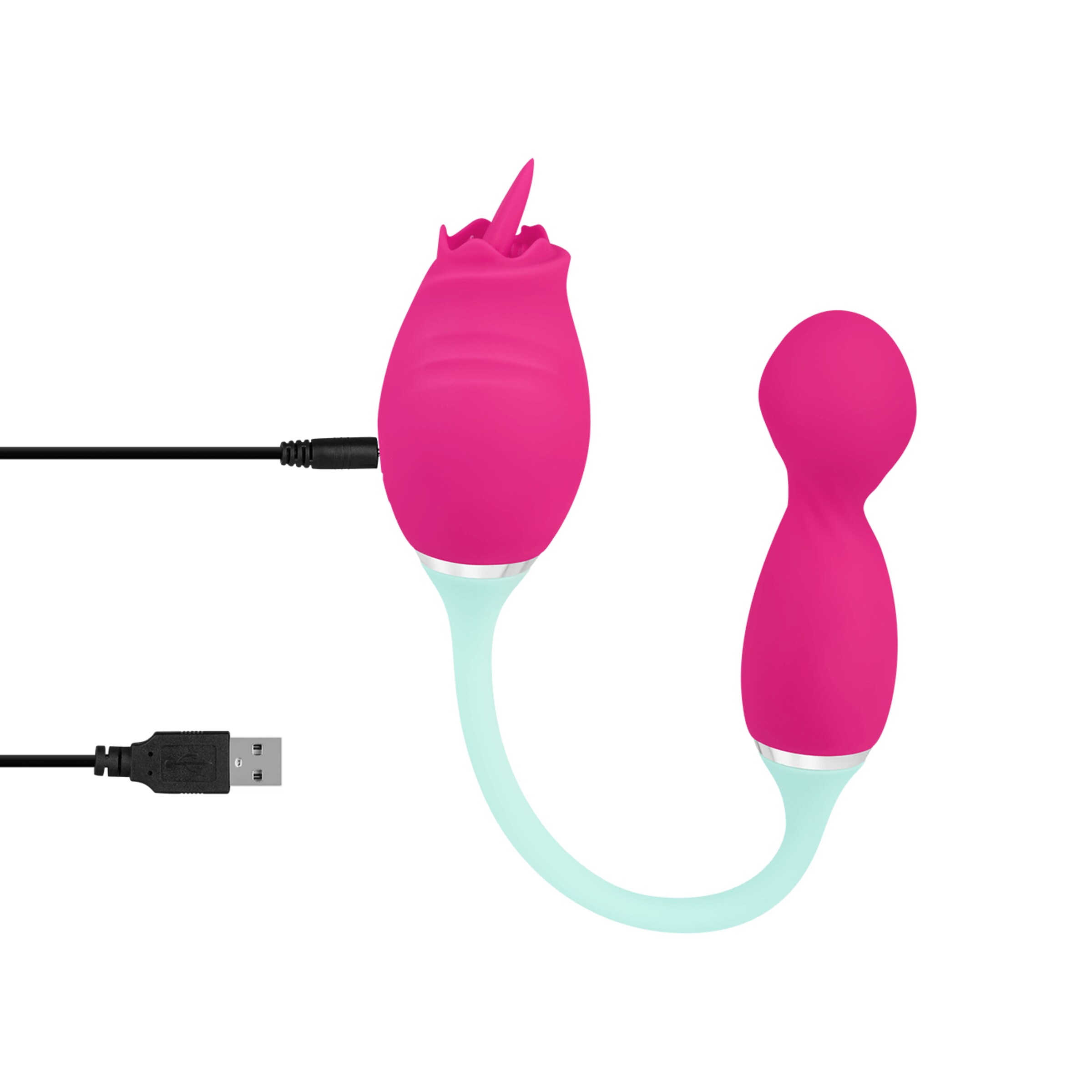 vibromasseur-2-en-1-en-silicone-37-cm-Rose-Turquoise-5