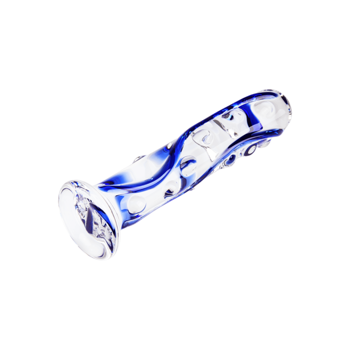 glazen-dildo-met-knoppen-16-cm-Blauw-Transparant-2