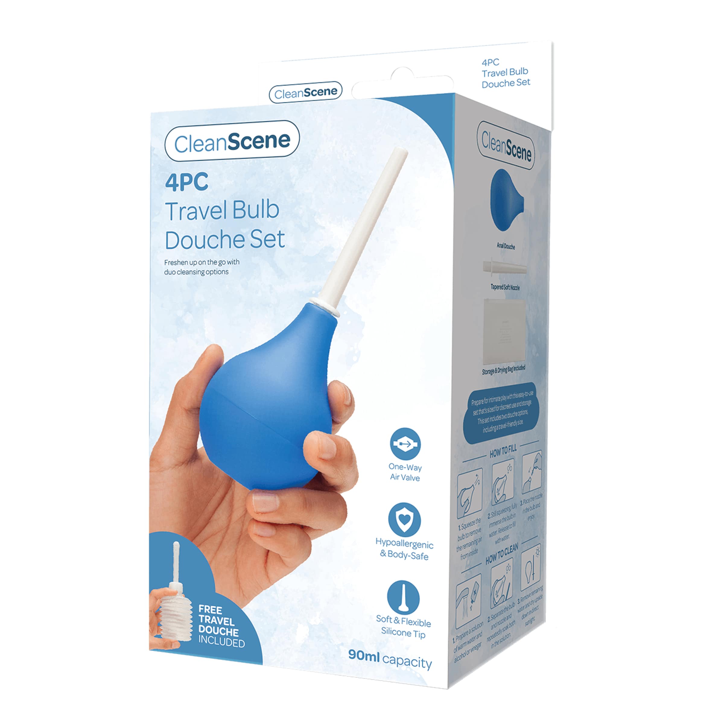 4PC Travel Bulb Douche Set