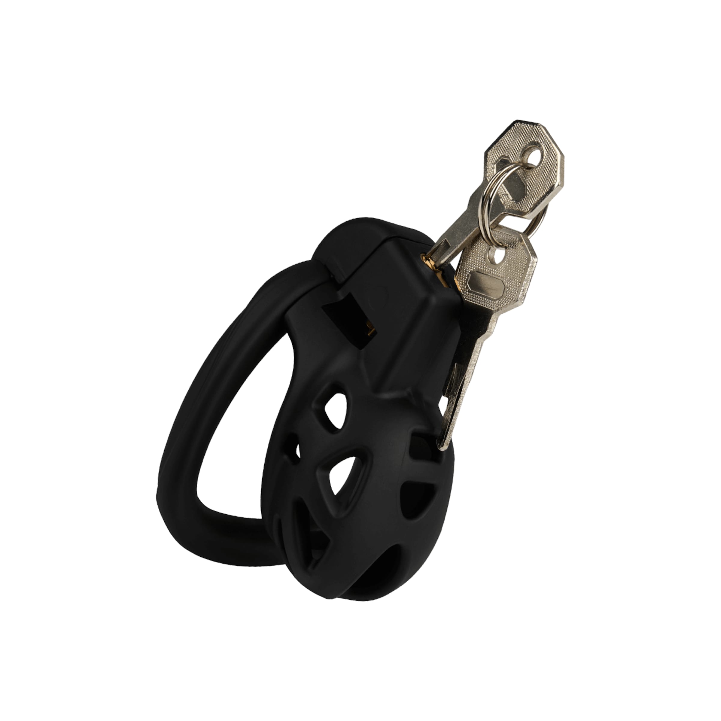 Keuschheitskäfig mit 3 Ringen, Größe XS