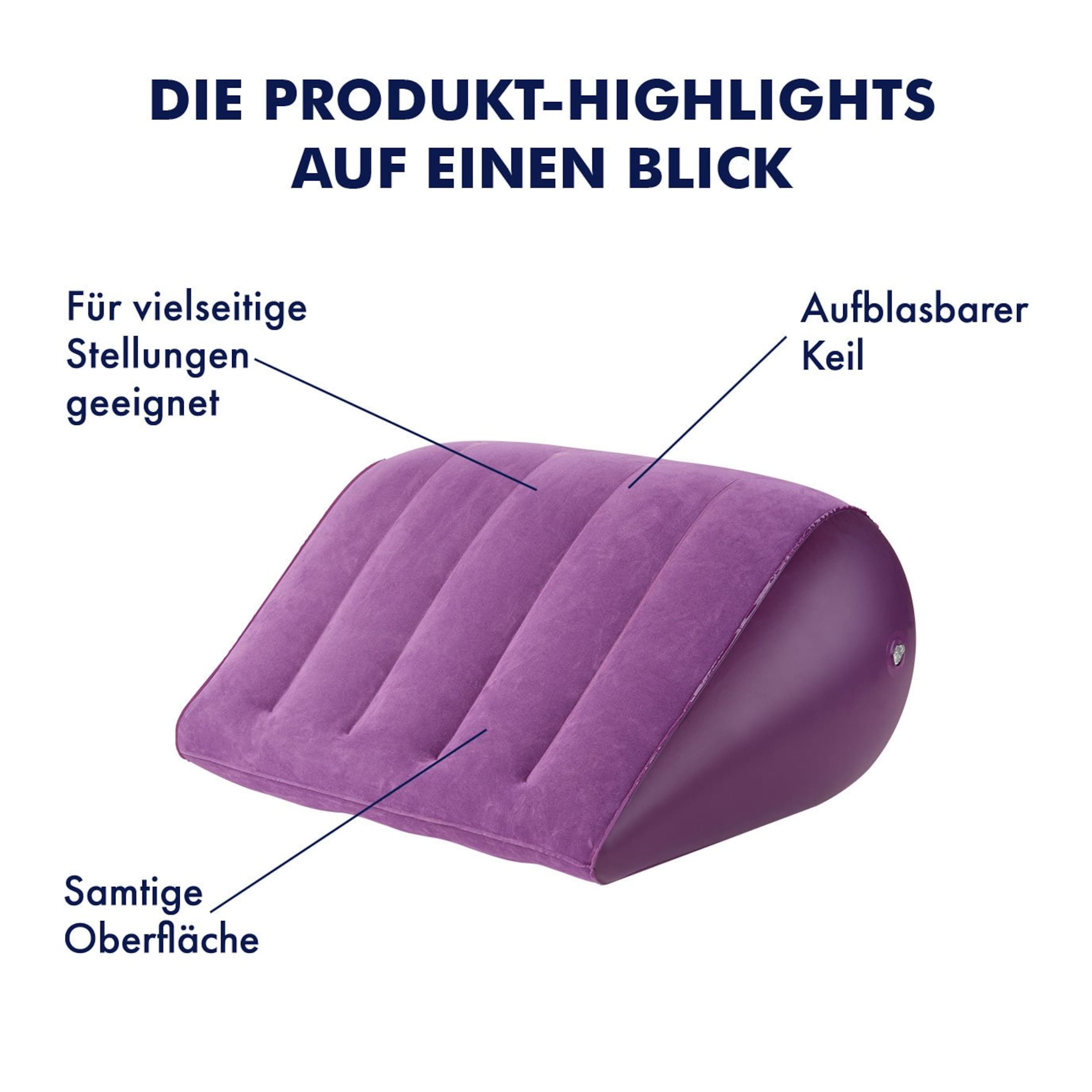 Aufblasbarer Sex-Keil, rund, 45 cm