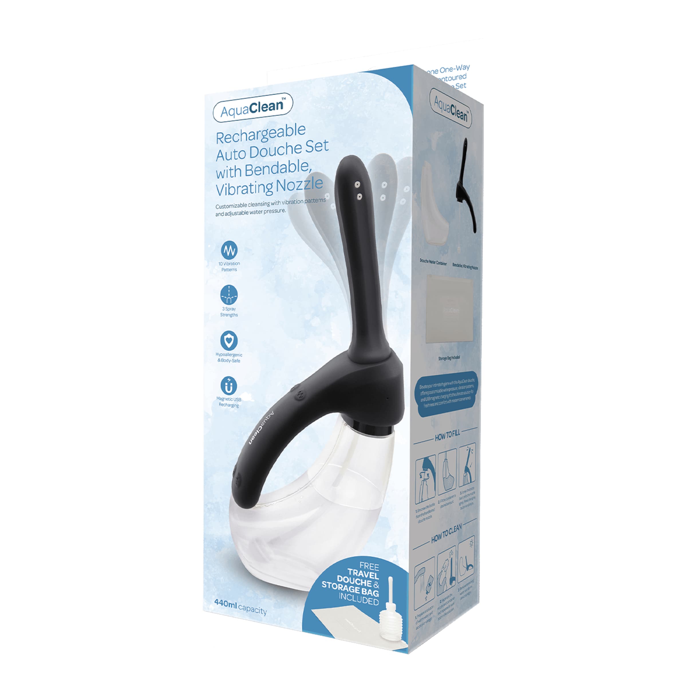 Rechargeable Auto Douche, 440 ml