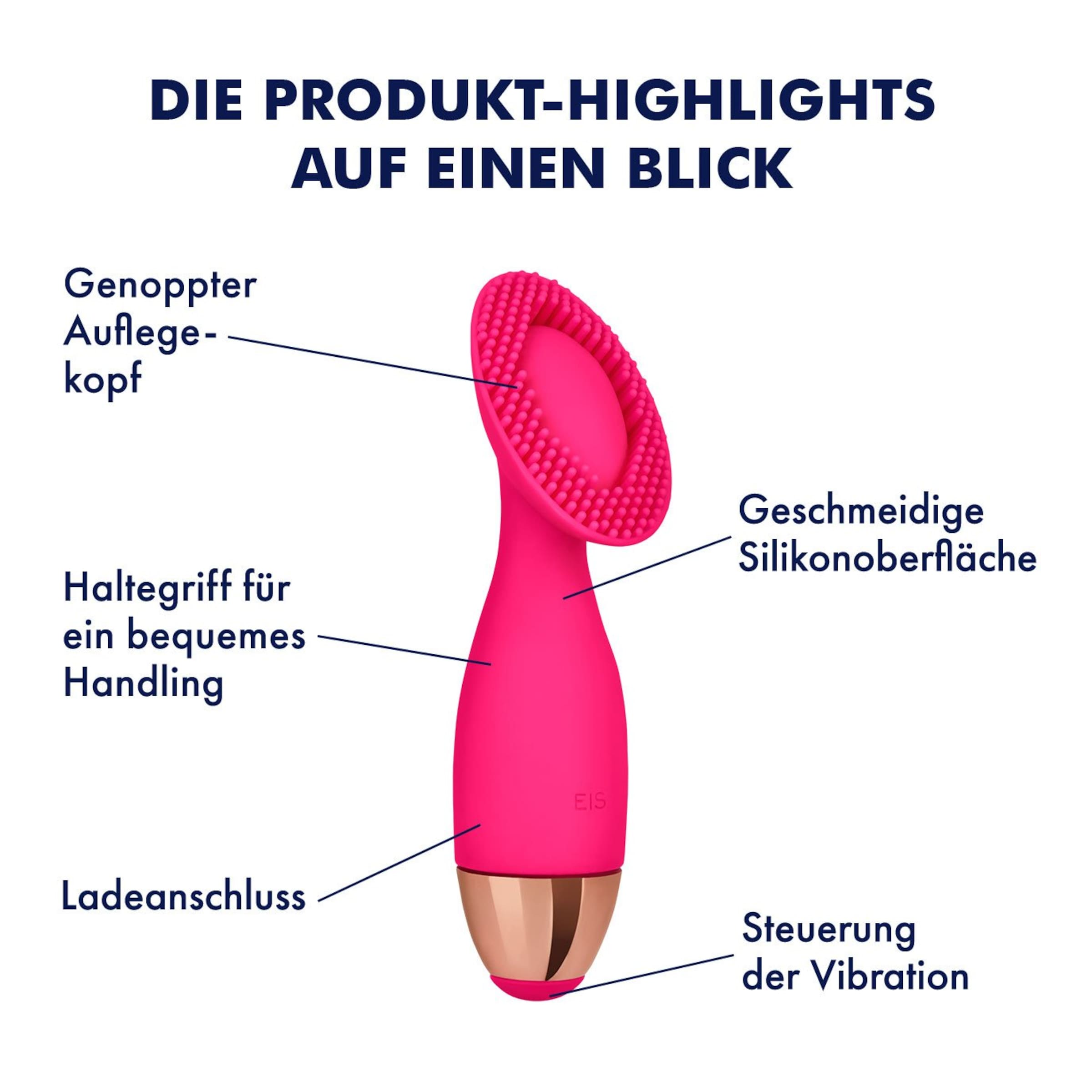 Silikonvibrator, wiederaufladb., 13 cm