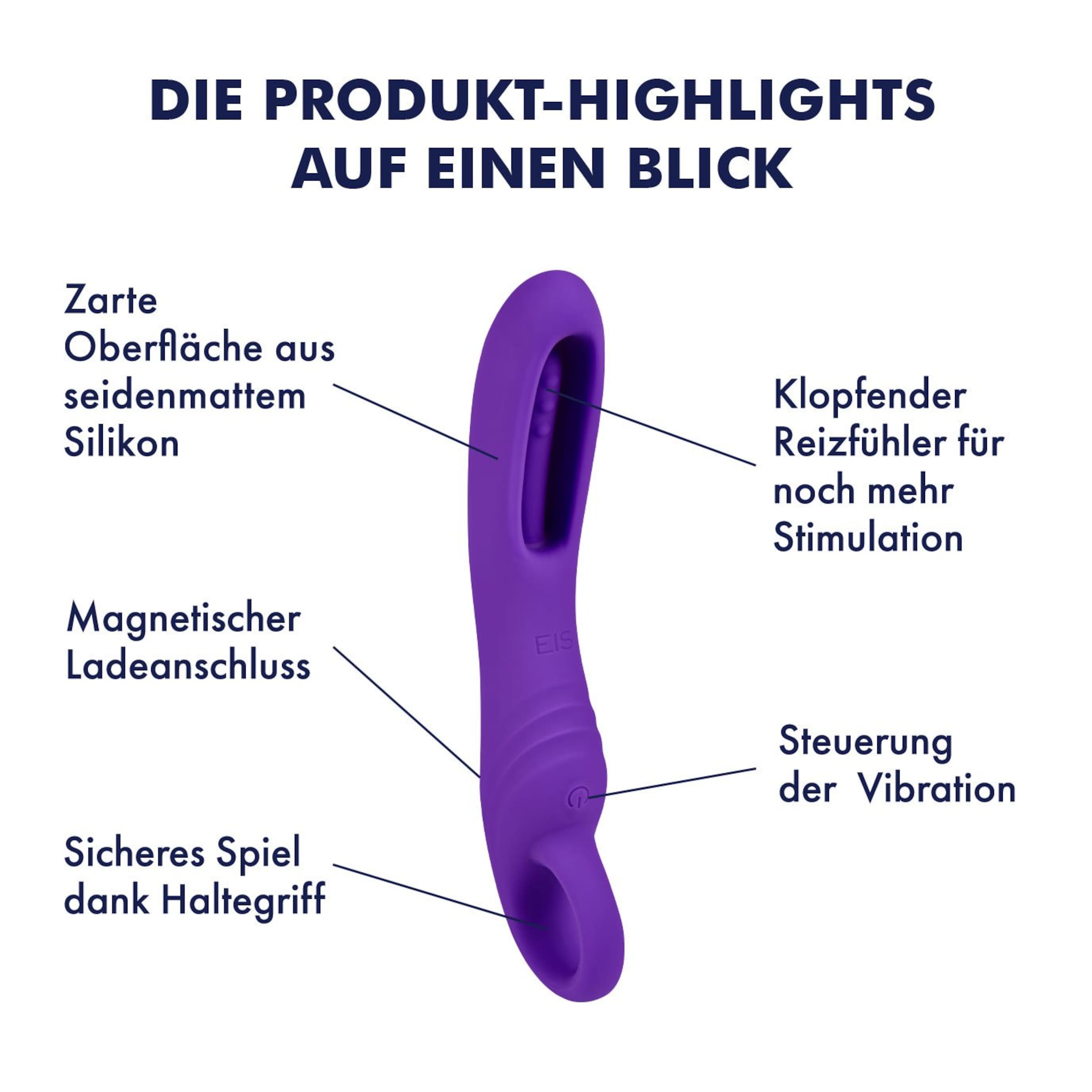 G-Punkt-Vibrator mit Klopf-Funktion, 18,5 cm