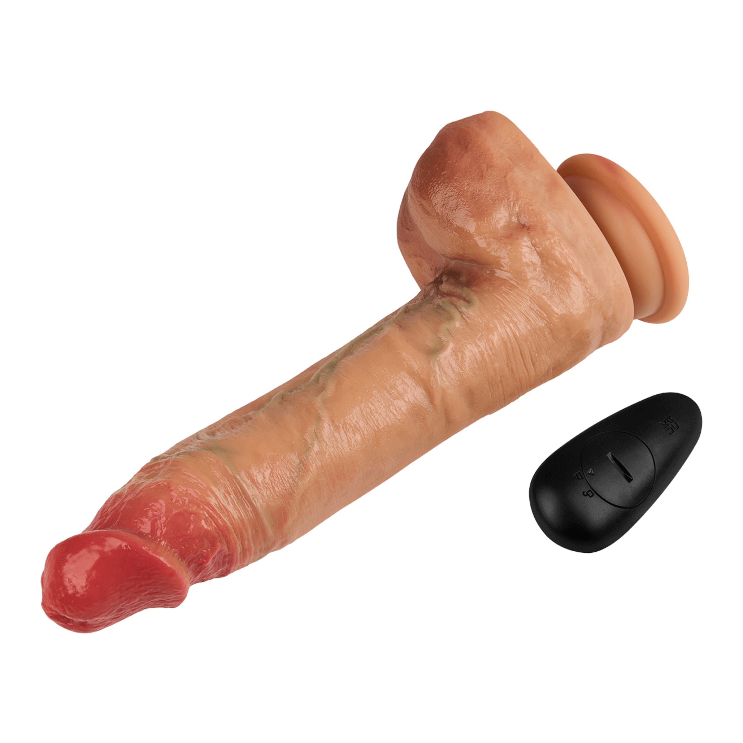 Silikon-Naturvibrator mit Stoßfunktion, 22 cm