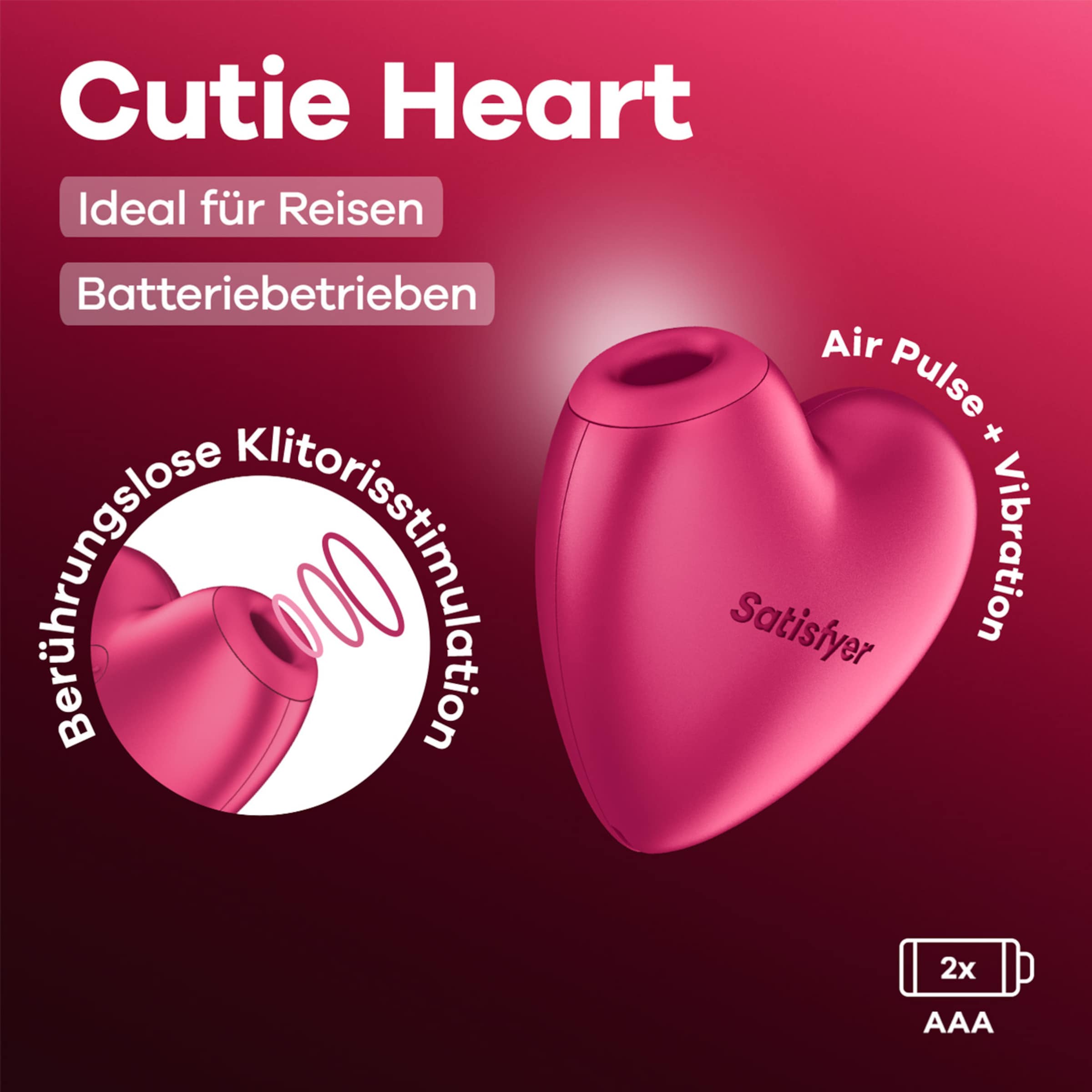 Satisfyer 'Cutie Heart' - Batteriebetrieben, 8 cm