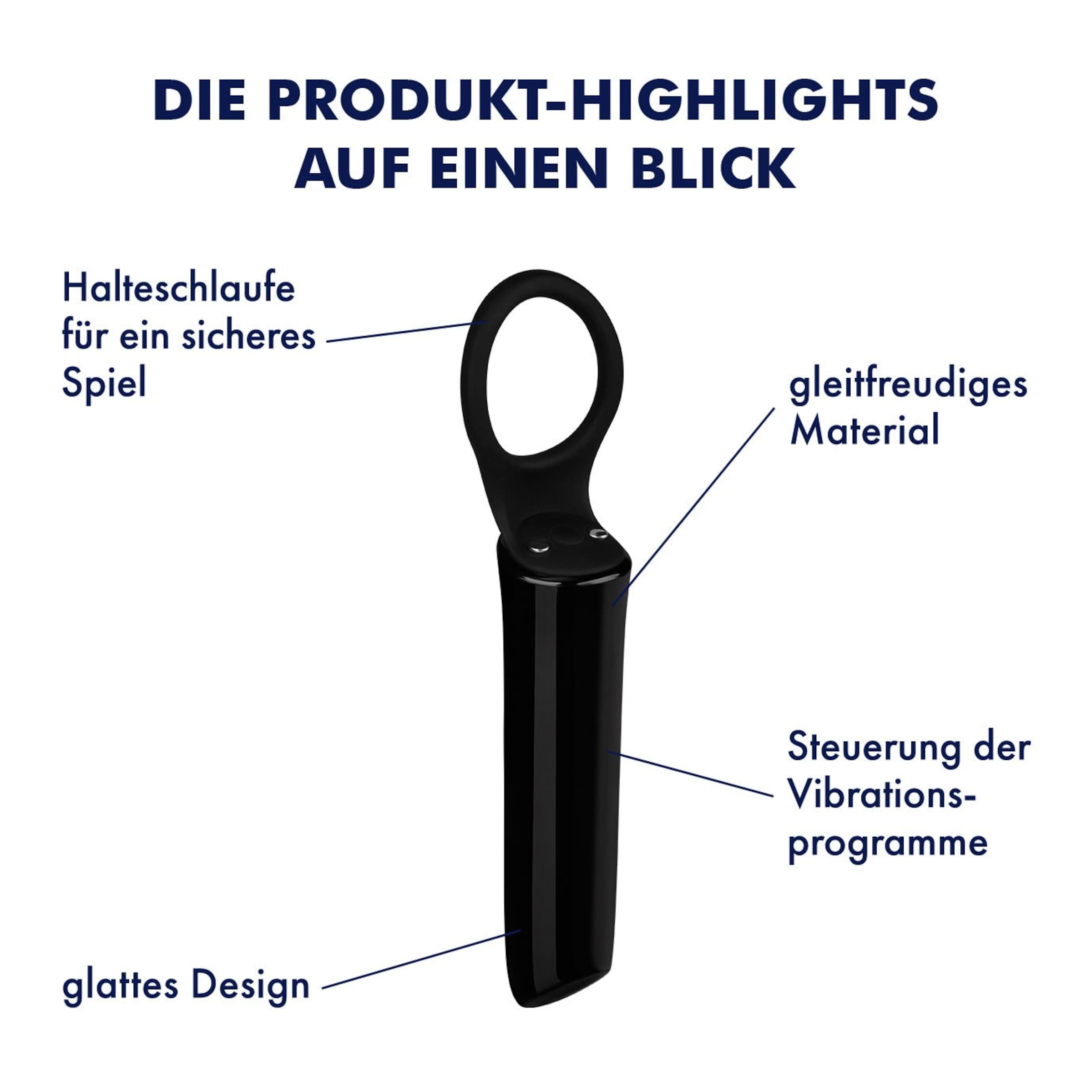 Erotisches Bullet mit Halteschlaufe, 9,2 cm