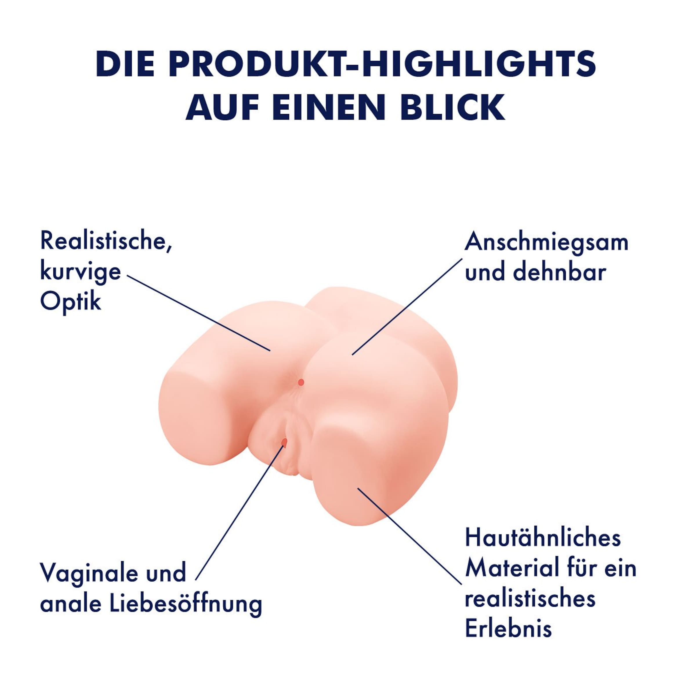 Natur masturbator, 19 cm