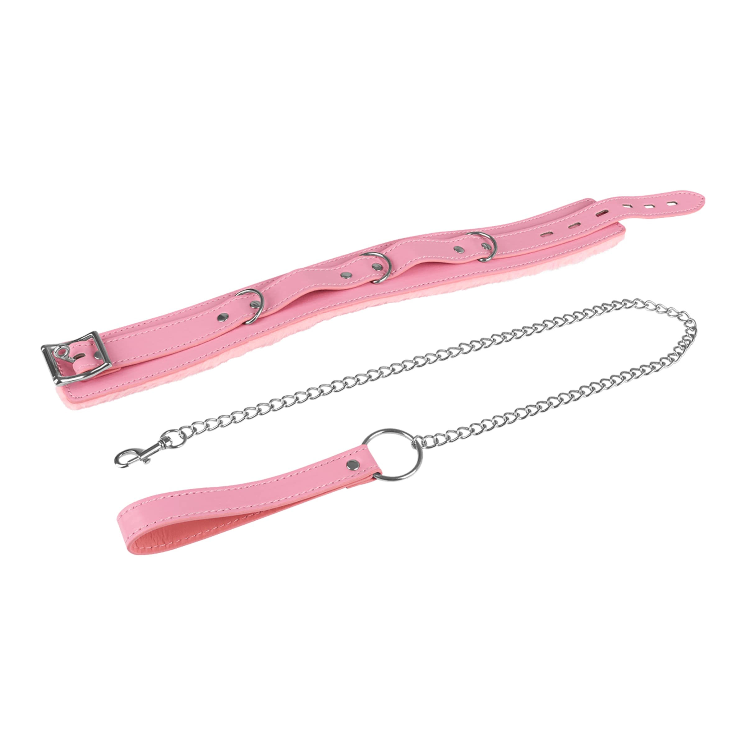 Weich gepolstertes Halsband mit Leine