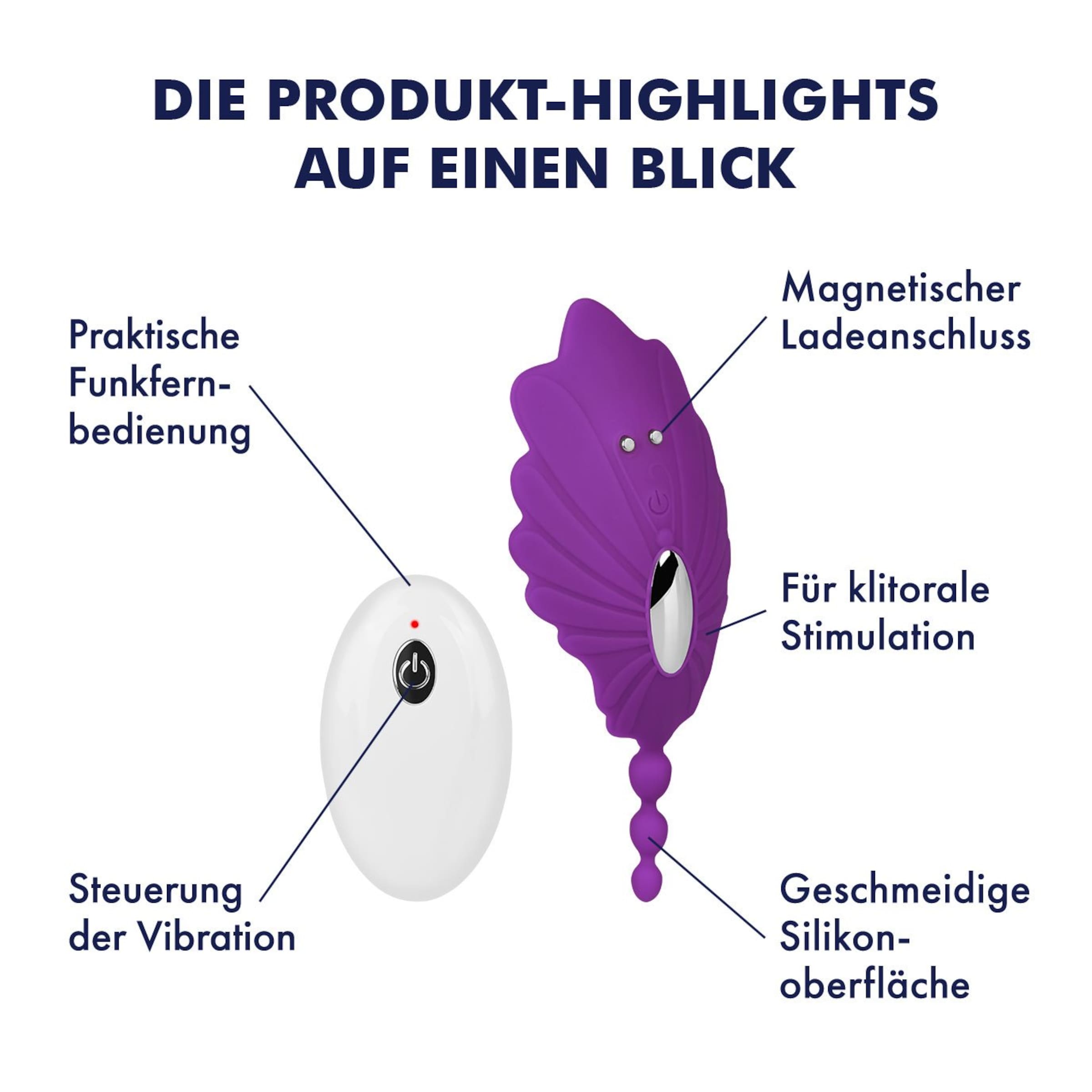 Süßer Silikon Auflegevibrator, 11 cm