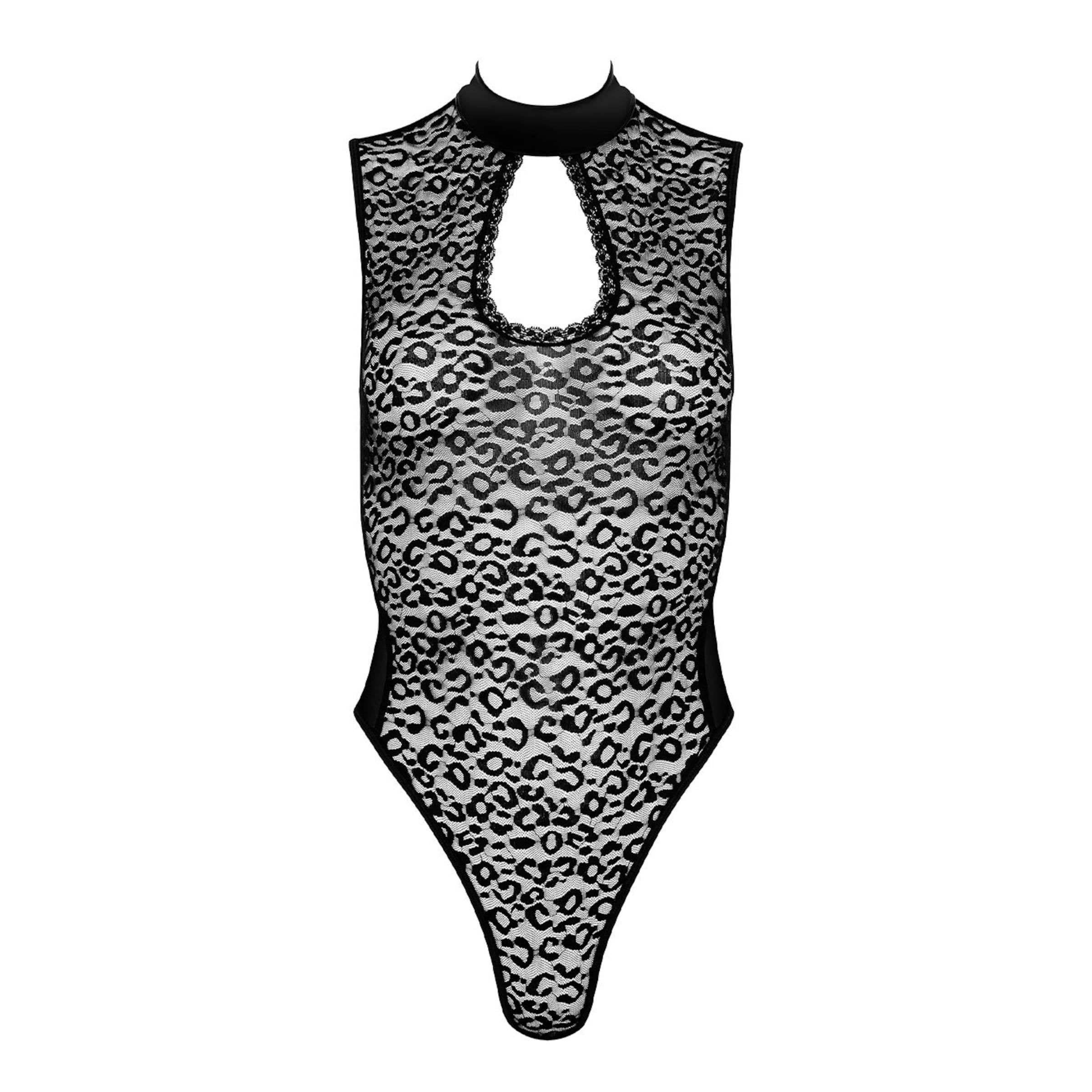 Verführerischer Wetlook-Body mit Spitze