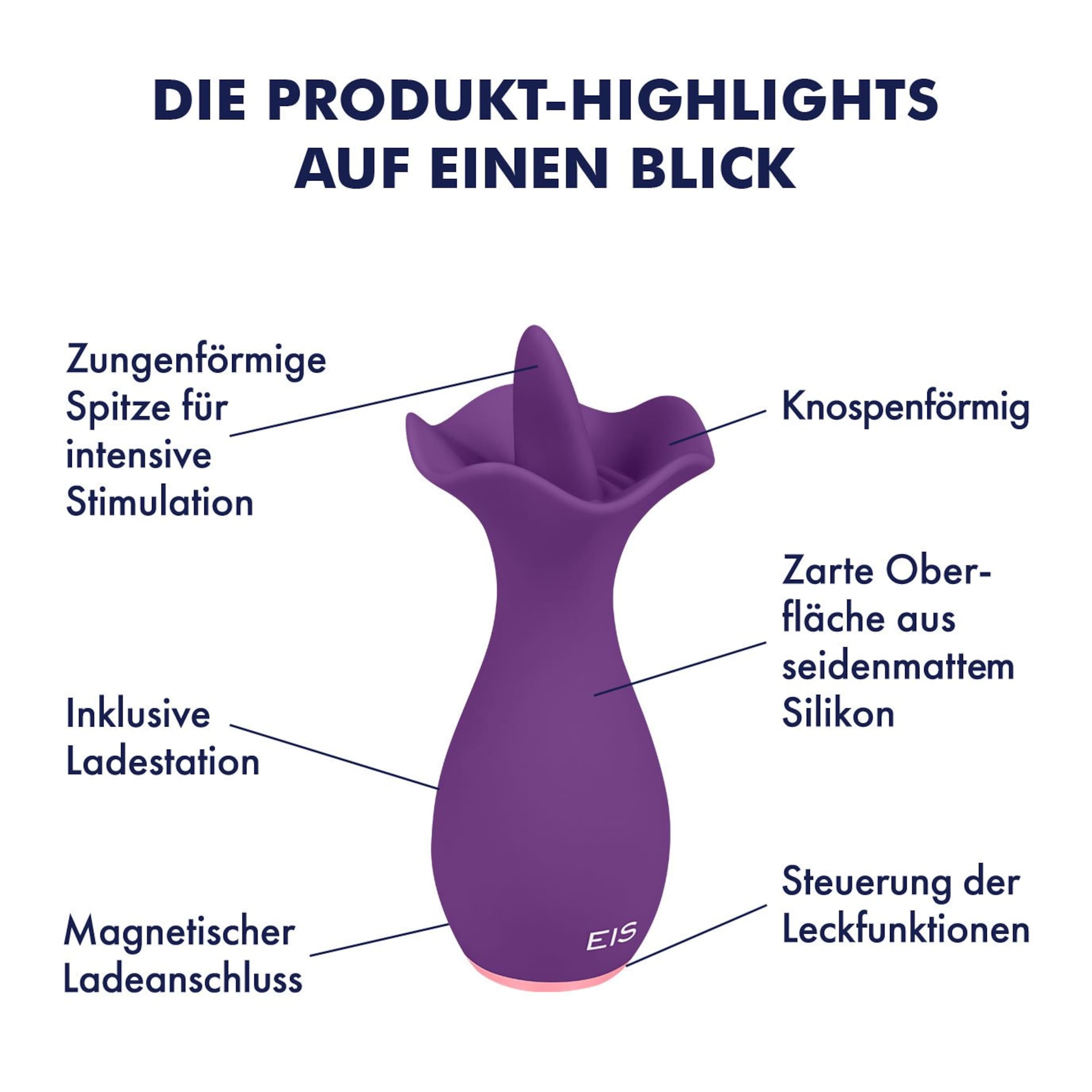 Süßer Auflegevibrator in Blütendesign, 11,7 cm