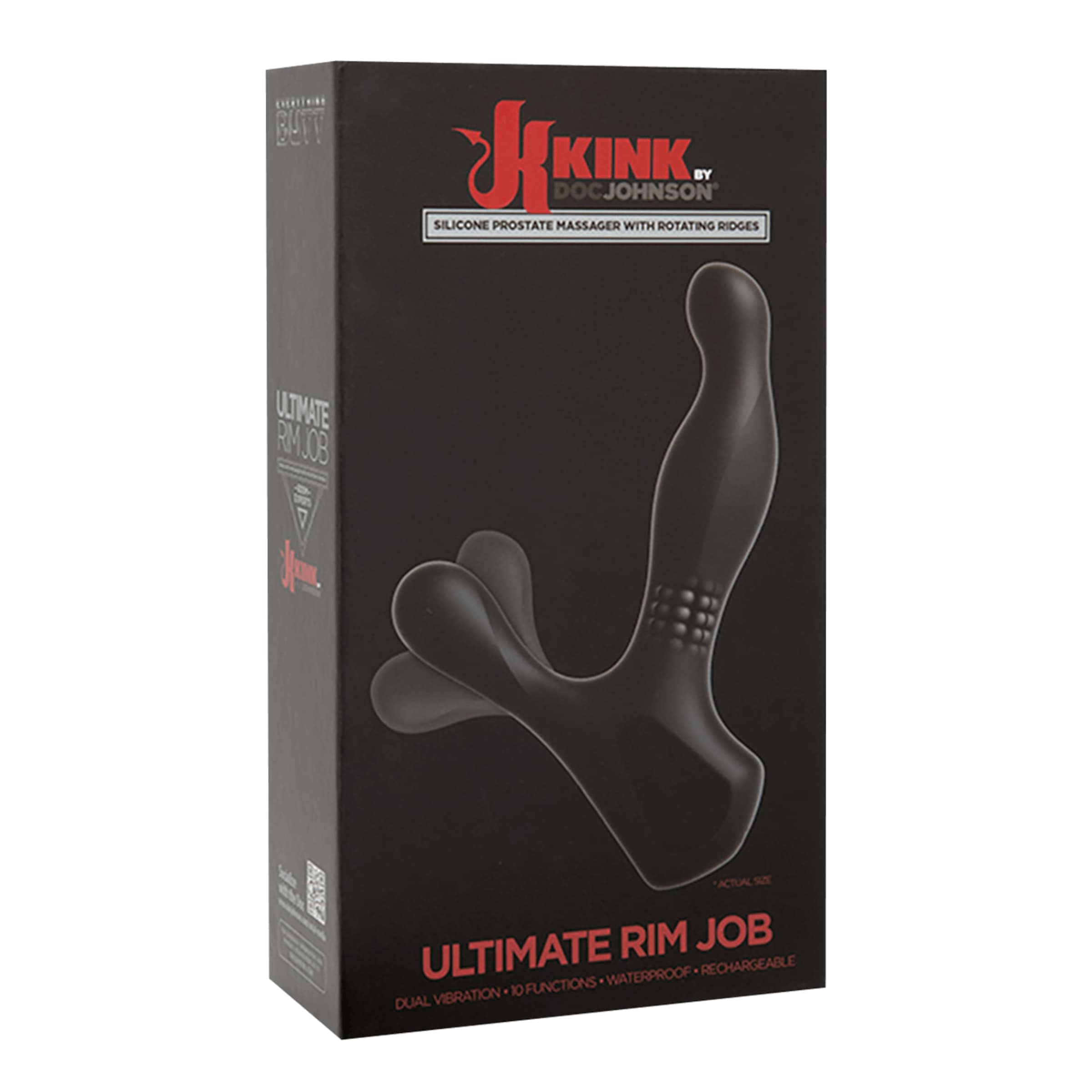 Kink - Silicone Prostate Massager with Rotating Edges, 17,8 cm