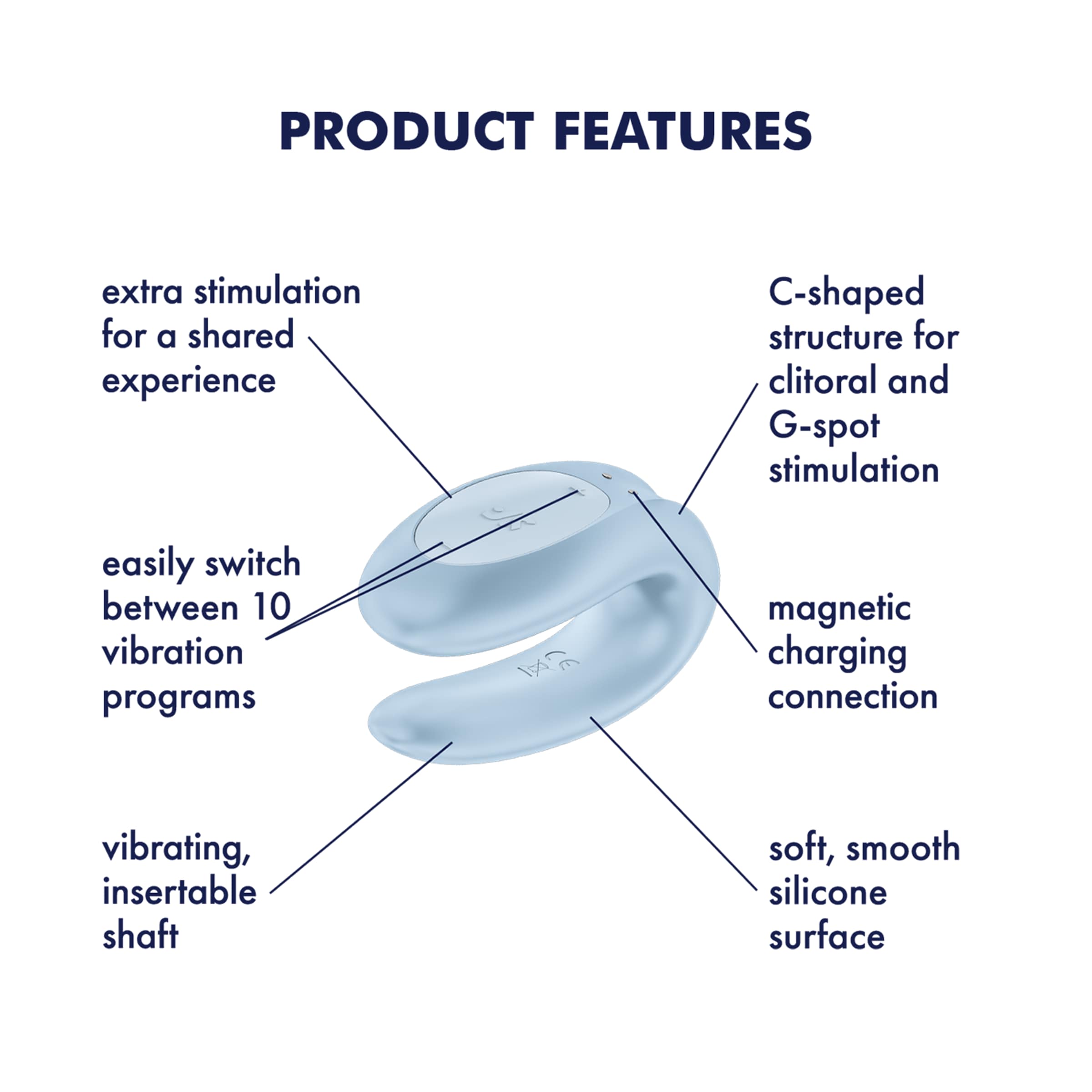 Satisfyer Double Joy Connect App, 9 cm