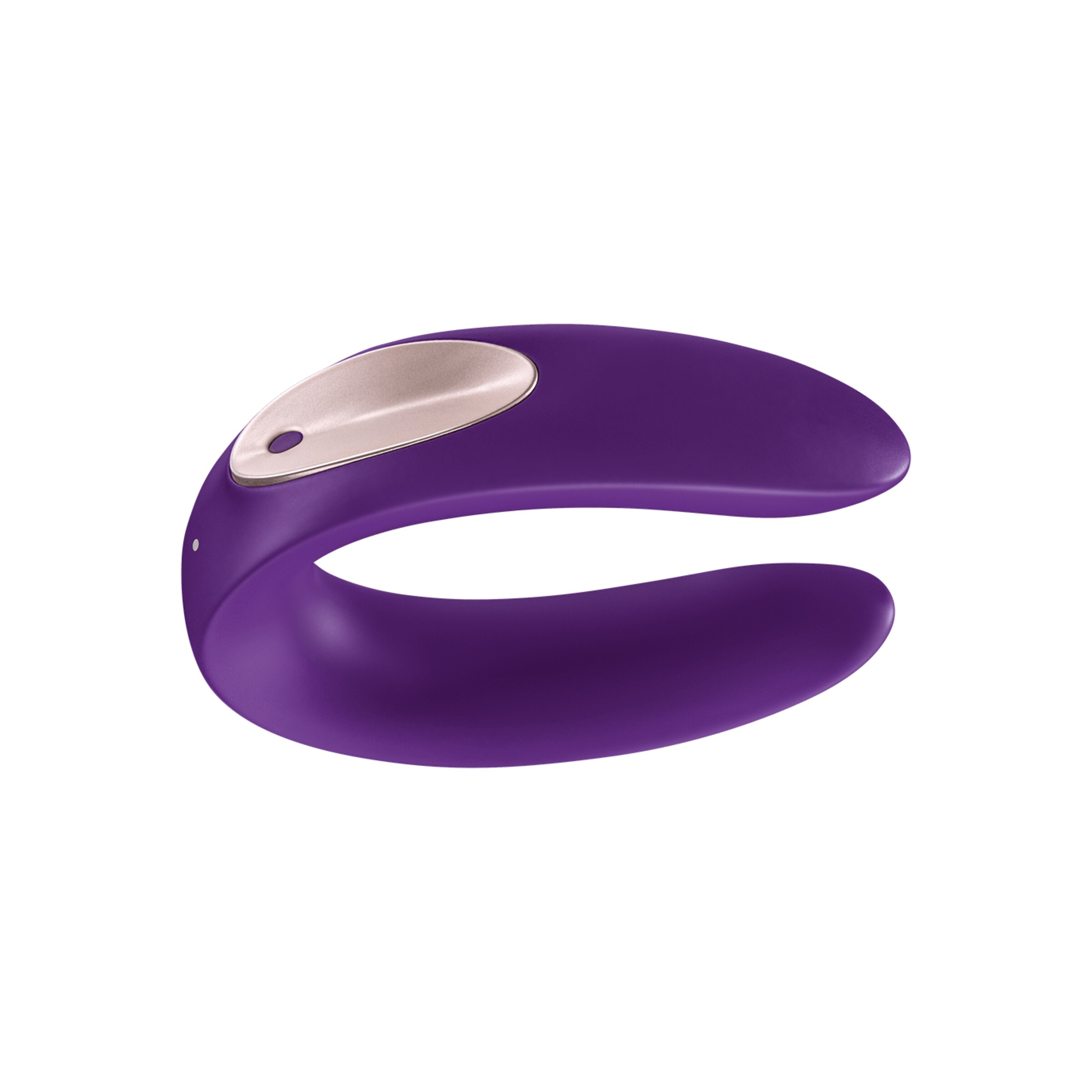 Koppelvibrator Satisfyer 'Double Plus Remote' aus Silikon, 8[s]cm purper